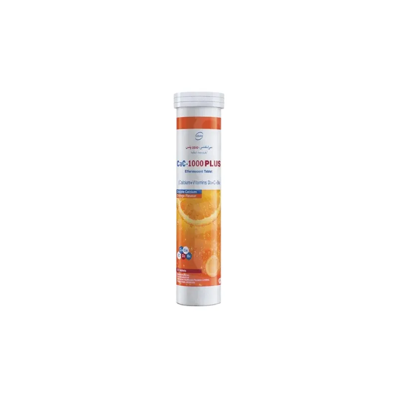 Cac-1000 Plus 20 Effervescent Orange Flavor Tablets