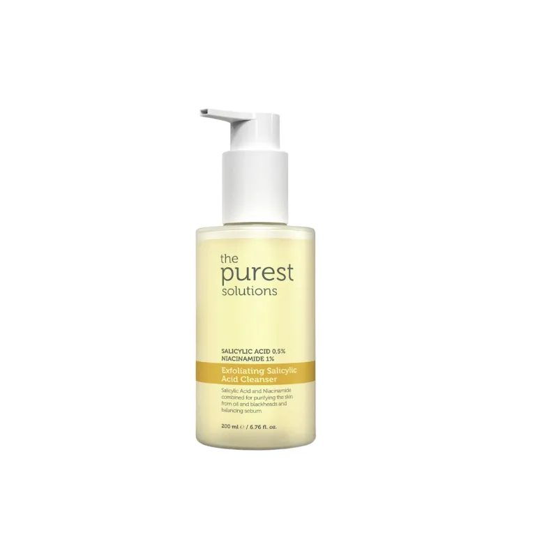 Purest Salicylic Acid Cleansing Gel for Oily and Combination Skin Against Acne and Blackheads 200 Ml