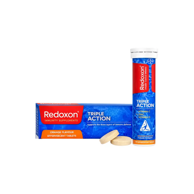 Redoxon Triple Action Effervescent Orange Flavour Tablets