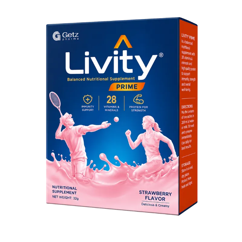 Livity Milk Powder Strawberry Soft Pack 175g