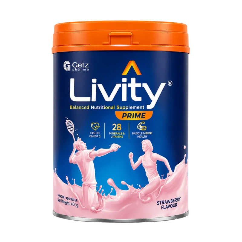 Livity Milk Powder Strawberry 400g