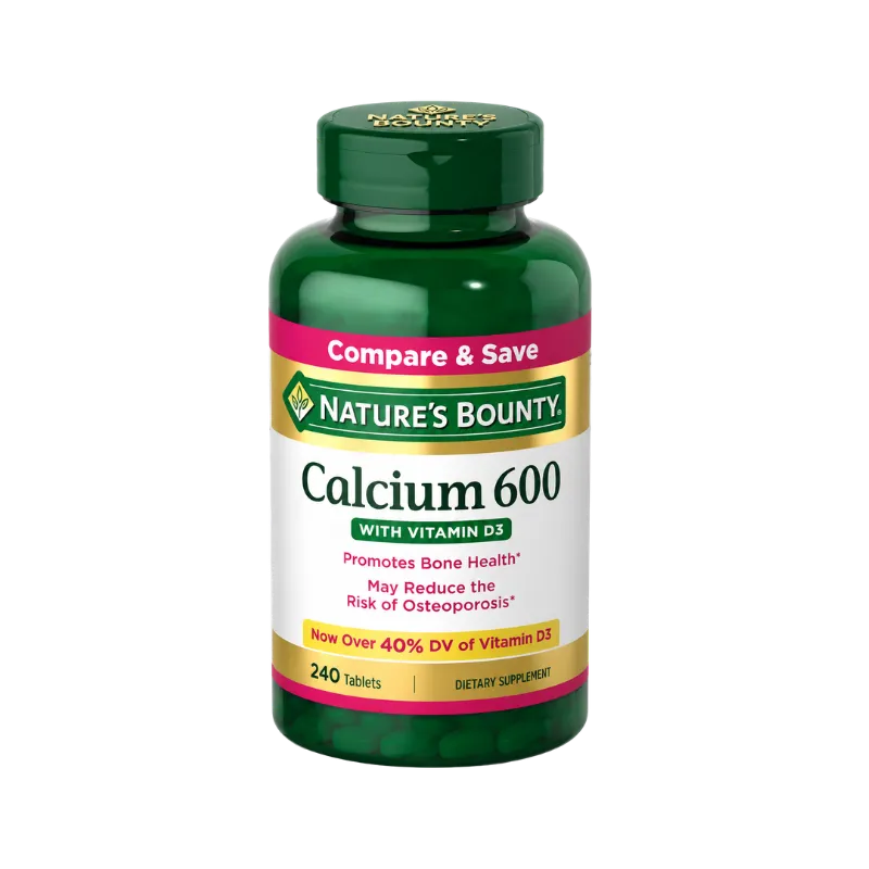 Nature Bounty Calcium 600 with Vitamin D3 (60 Tablets)