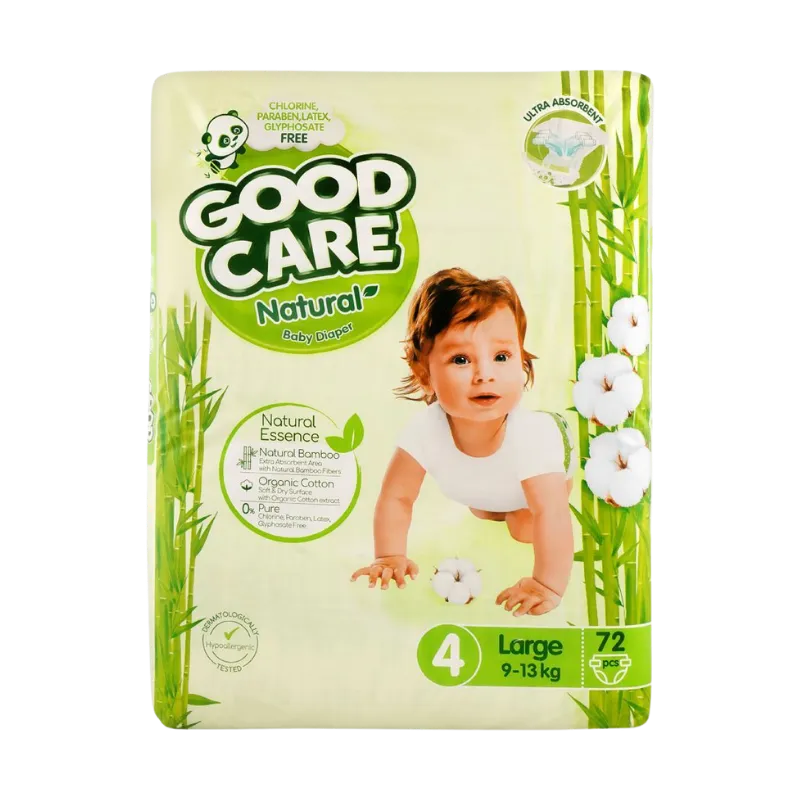 Good Care Natural Baby Diaper No. 4, Large, 9-13 KG,