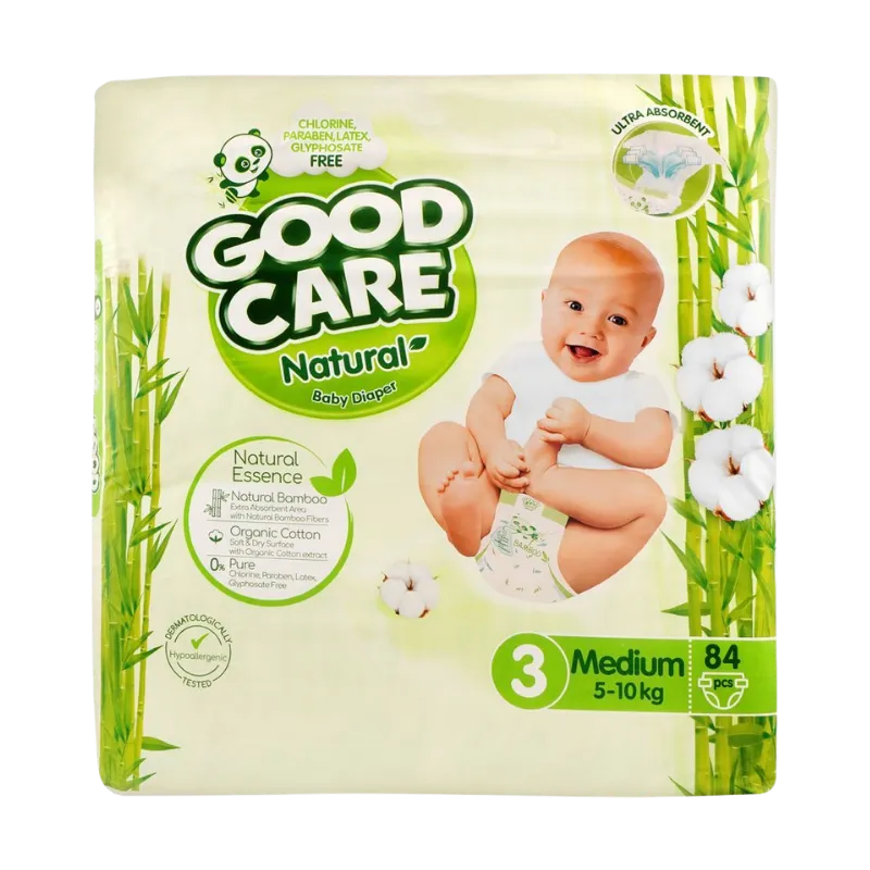 Good Care Natural Baby Diaper No. 3, Medium, 5-10 KG