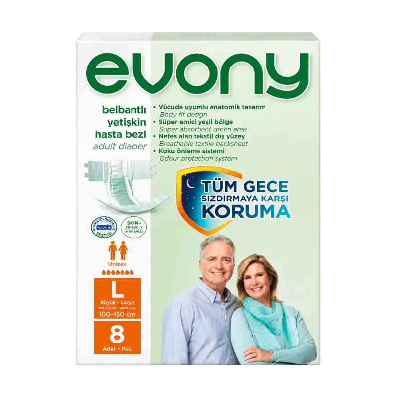 Evony Adult Diaper Large  8pcs.