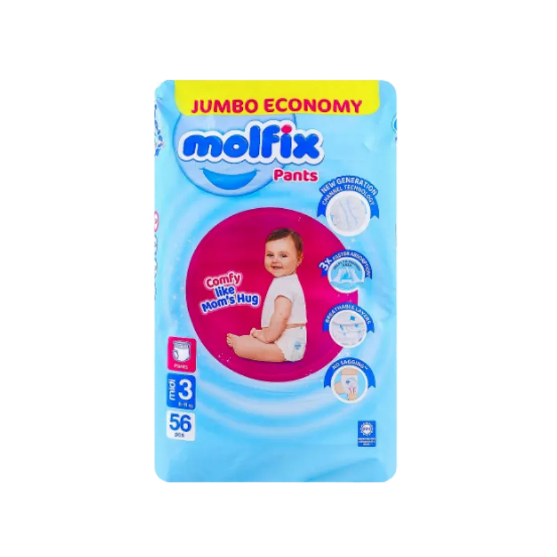 Molfix Pants 3 Medium, 6-11kg, 56-Pack