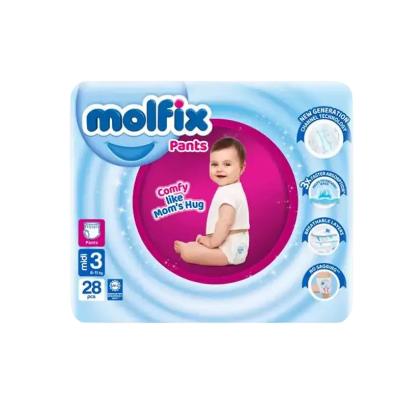 Molfix Baby Pants Twin Pack Midi size 3 28Pcs