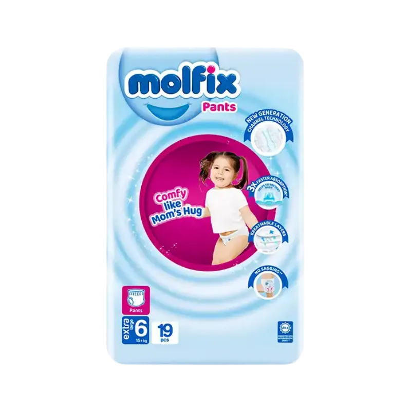 Molfix Baby Pants Twin Pack Extra Large Size 6 19Pcs