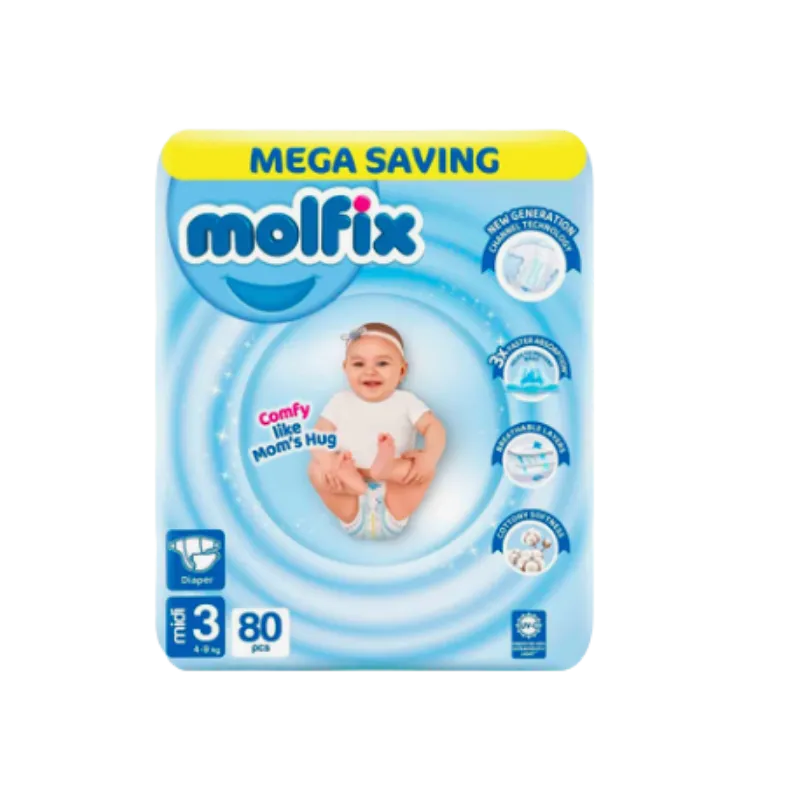 Molfix Diaper Midi Mega Pack Size 3 80 Pcs