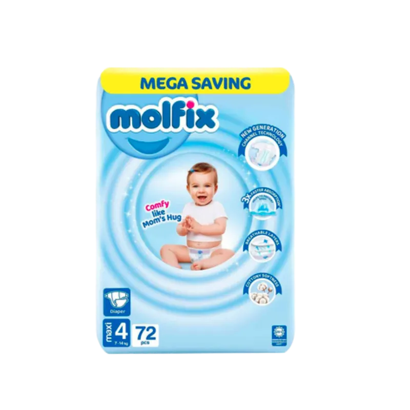 Molfix Diaper Maxi Mega Pack Size 4 (7-14kg) 72 Pcs