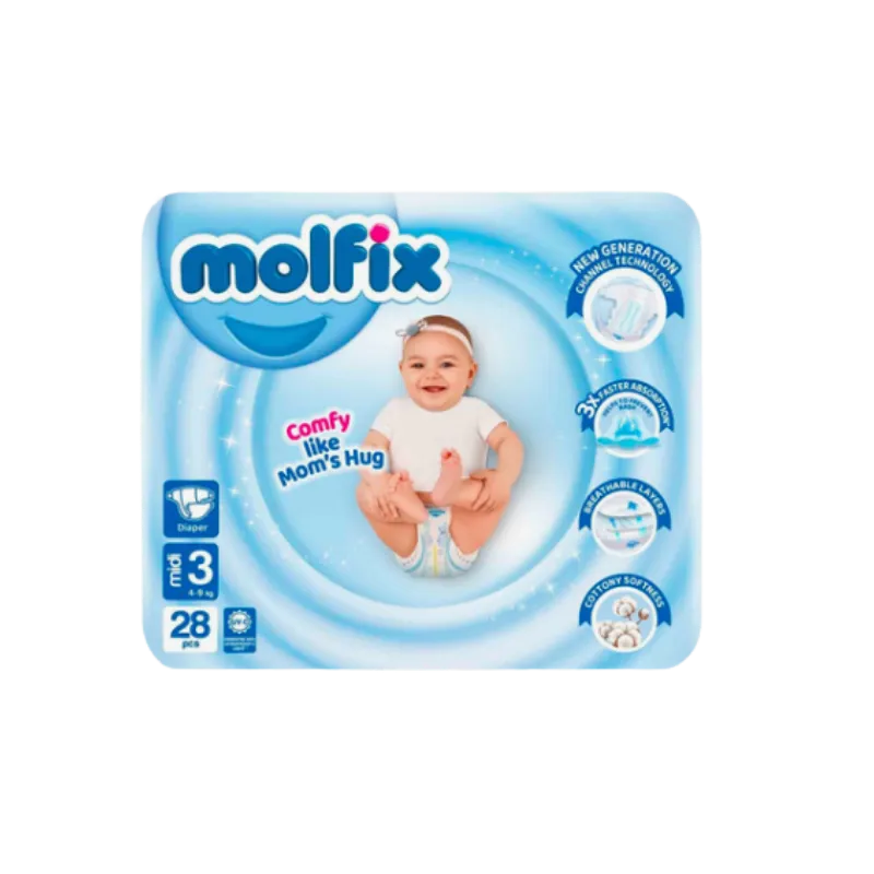 Molfix Diaper Midi Twin Pack Size 3 (4-9kg) 28 Pcs