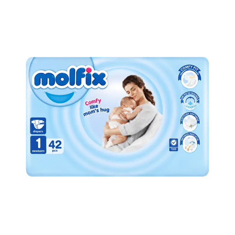 Molfix Baby Diapers Twin Pack Newborn Size 1 42Pcs