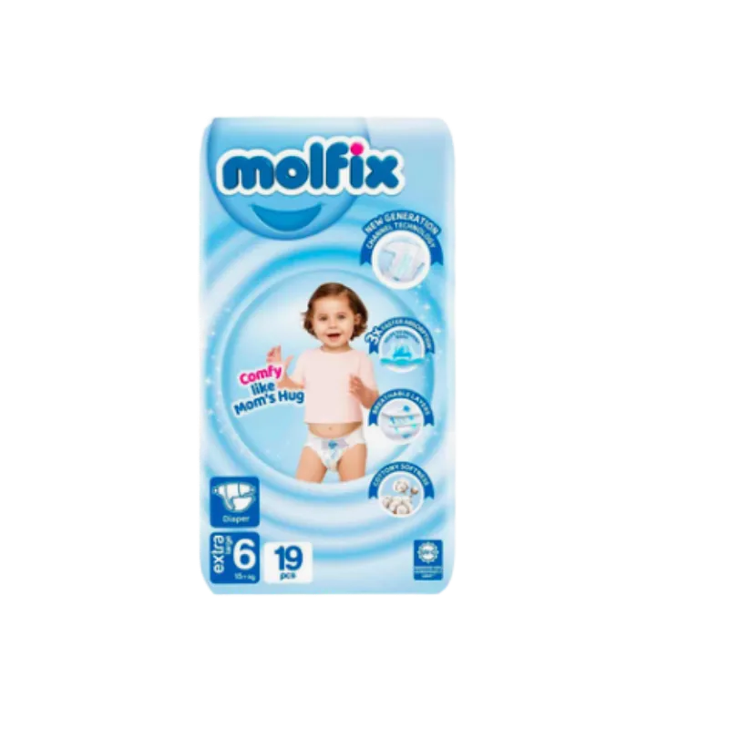 Molfix Diaper Extra Large Twin Pack Size 6 (15+kg) 19 Pcs